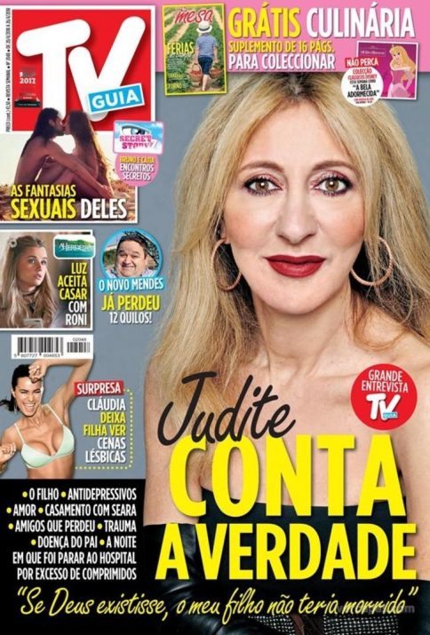 Judite Sousa na capa da revista TV Guia