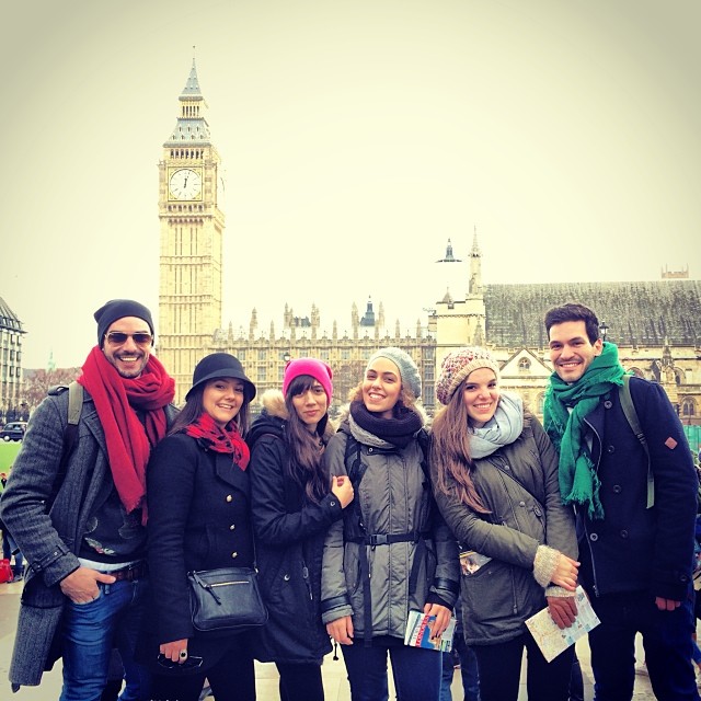 Claudio Ramos e amigos em Londres