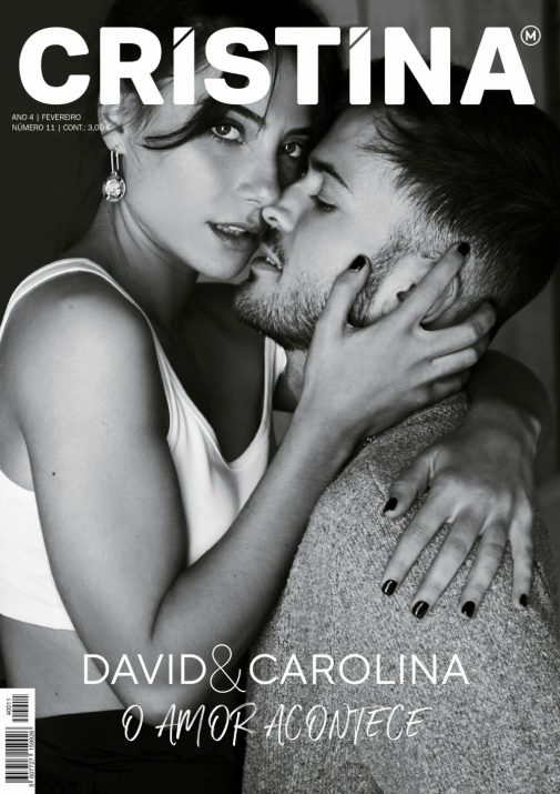 Capa da revista Cristina com David Carreira e Carolina